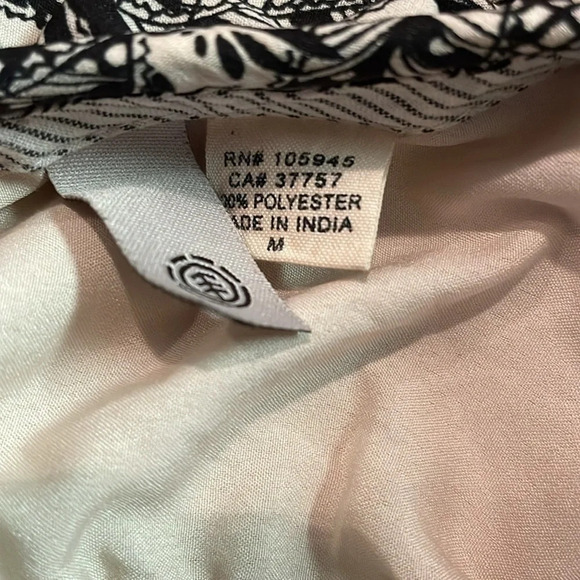 Element Tiered Ruffle  Black Cream Sleeveless Dress Size Medium - Picture 10 of 10